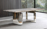 Daisy Travertine Rectangle Dining Table