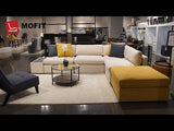 Dente di Leone 6pc Modular Modern Fabric Sectional Sofa